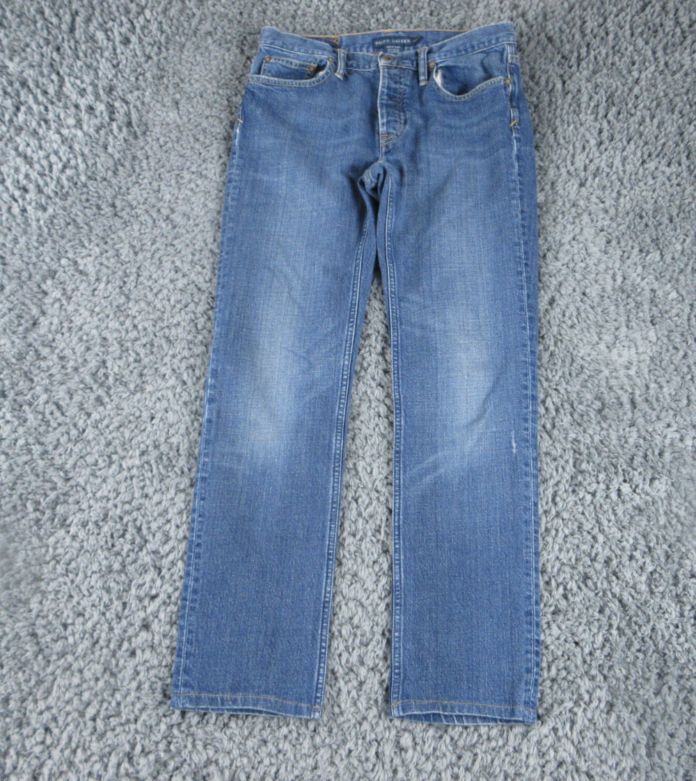 Ralph Lauren Jeans Mens 29x32 Blue Denim Thompson Straight 29x28*